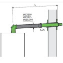 Kamino komplektid horisontaalseks ühendamiseks (seina kaudu) BOSCH C13x, Ø60/100, pikk - 310-505 mm