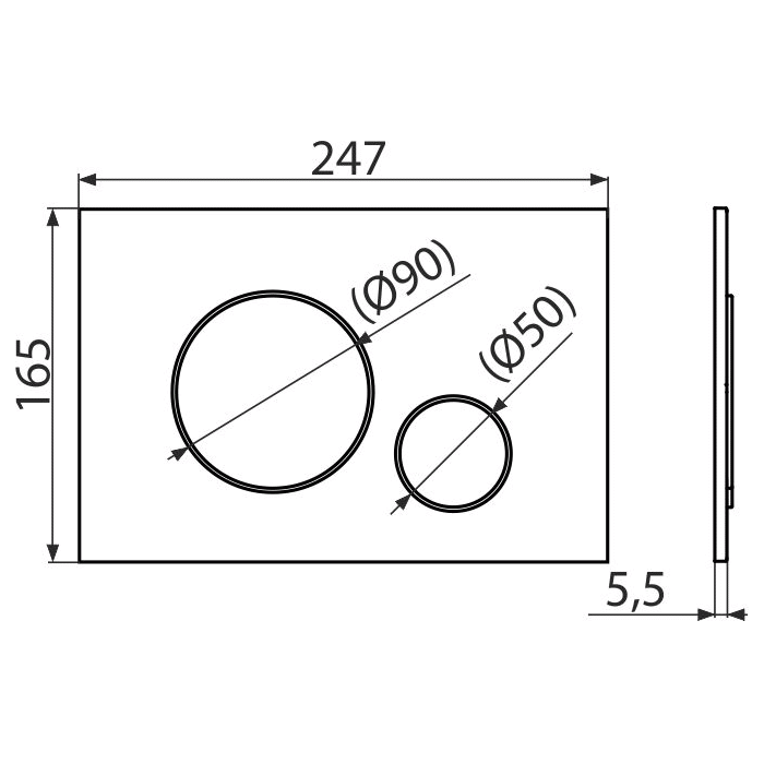 ALCADRAIN water drainage plate, Gold, M675