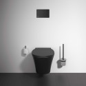 Держатель с контейнером для туалетной щетки IDEALUS STANDARTAS черный-матовый