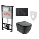 Potinkinis WC raami komplektid ALCADRAIN (4 in 1) + riputatav üksus kaanega IDEAL STANDARD Tesi AquaBlade'iga