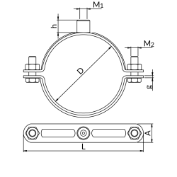 Pihustite hoidik NICZUK DN 1 1/4"" PP (41-44 mm), keermestus M8-10