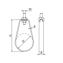 Holder for sprayer for NICZUK systems DN 1 1/4"" ZP (42-45 mm), thread M8