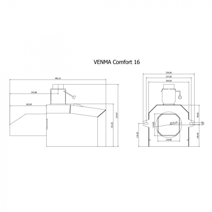 Granulekütteseade VENMA Comfort 5-25 kW