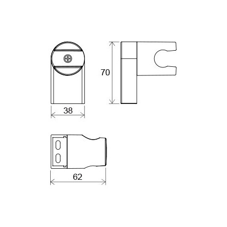 Держатель для душевой насадки RAVAK Chrome, X07P639