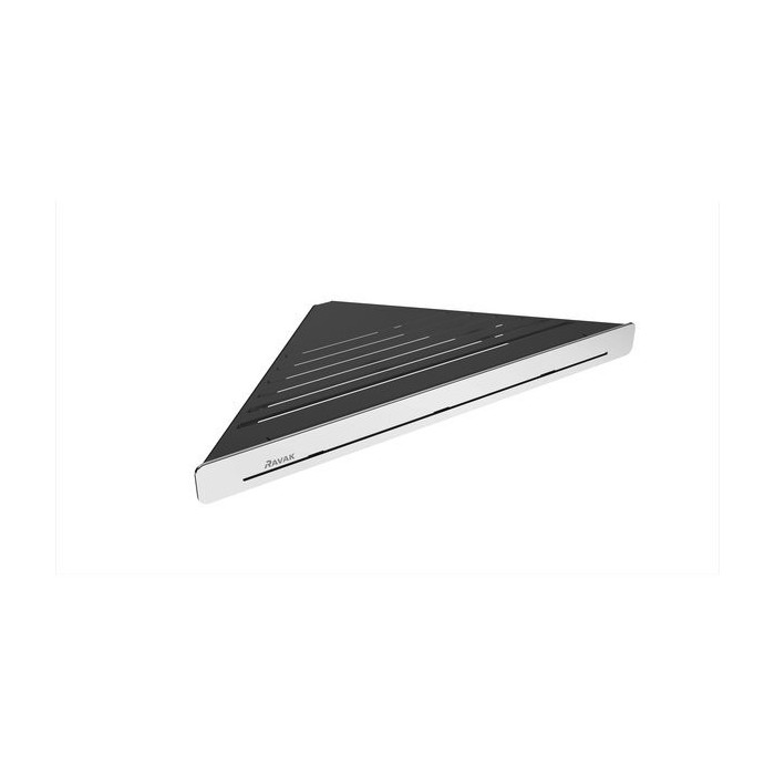 Угловая полка RAVAK Slim C, черно-хромовая, X07P576