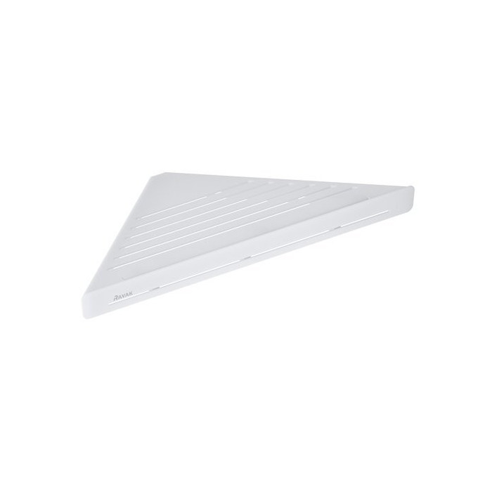 Corner shelf RAVAK Slim C, white-white, X07P652