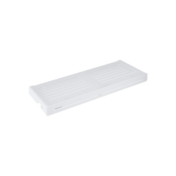Nurgarvase riiul RAVAK Slim S, valge-valge, X07P651