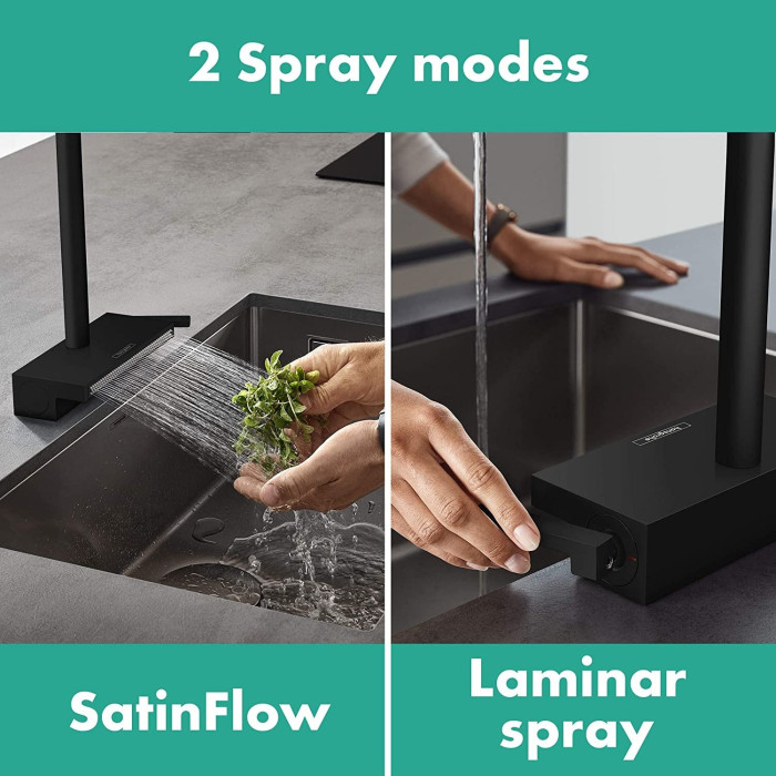 Смеситель для кухни (раковины) с выдвижным шлангом HANSGROHE Aquno Select M81, 73836670