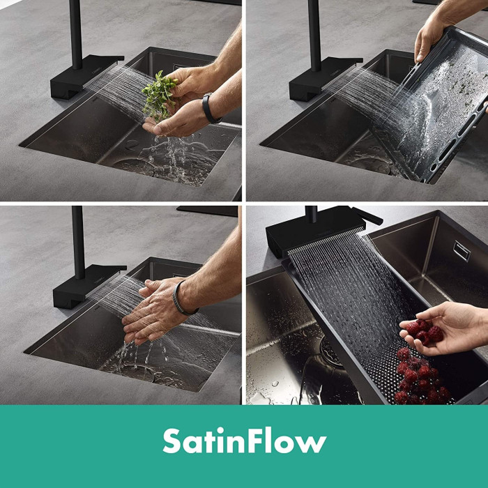 Kitchen (sink) faucet with pull-out hose HANSGROHE Aquno Select M81, 73836670