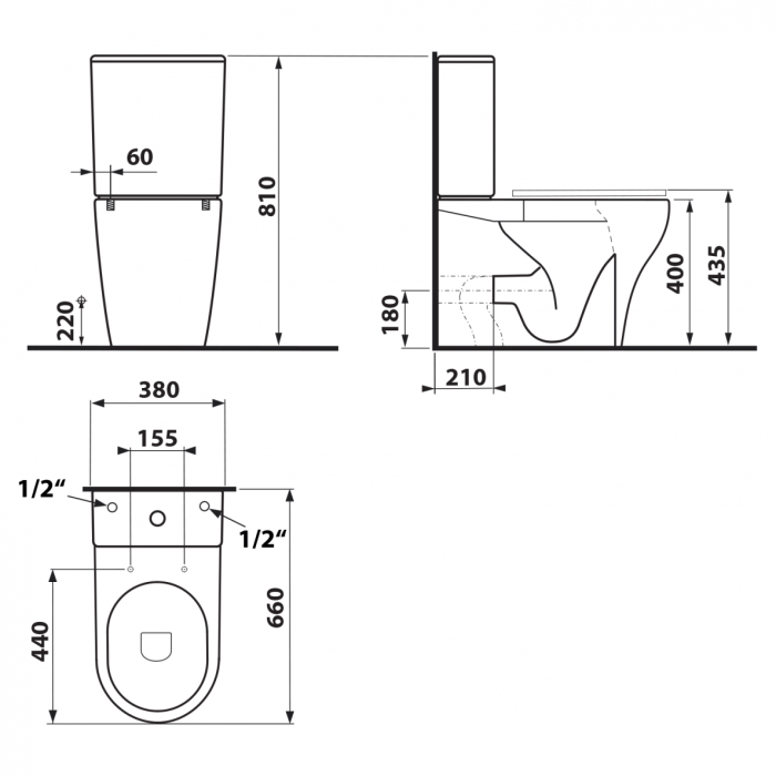 The SAPHO Bello Rimless toilet with a SLIM slow-closing seat is being installed.