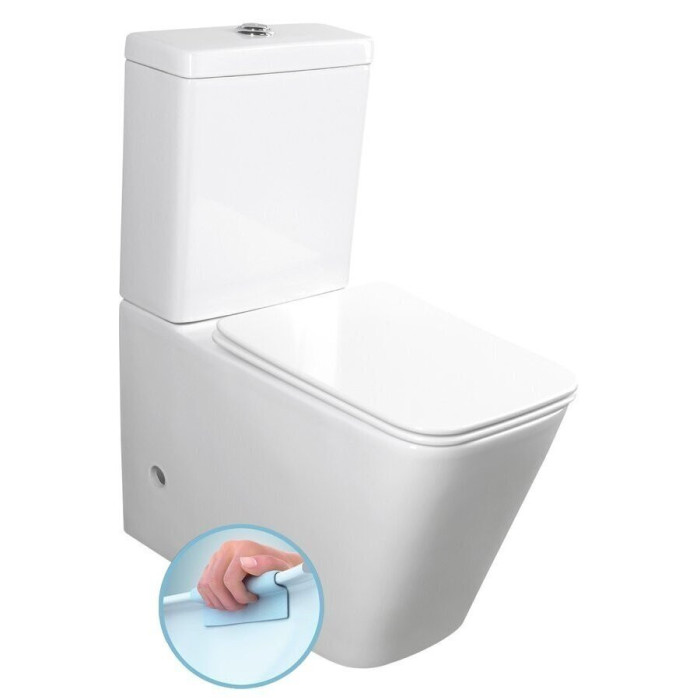 Paigaldatav WC SAPHO Porto Rimless koos SLIM aeglaselt sulguva kaanega