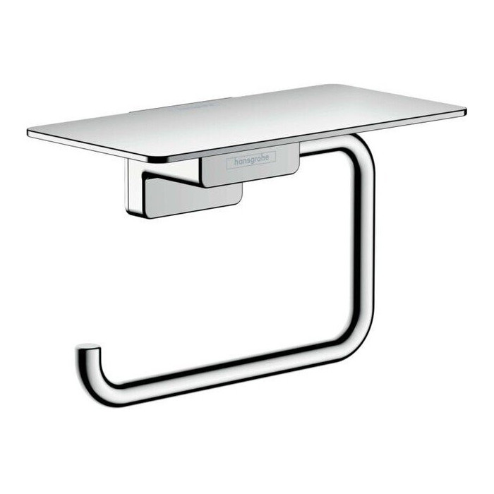 WC-paberihoidja riiuliga HANSGROHE AddStoris 41772000, kroom