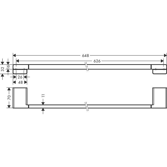 Rätikuhoidja HANSGROHE AddStoris 41747700, valge-matt