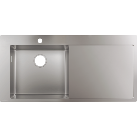Нержавеющая сталь раковина HANSGROHE 1045 x 510 мм, правая, 43331800