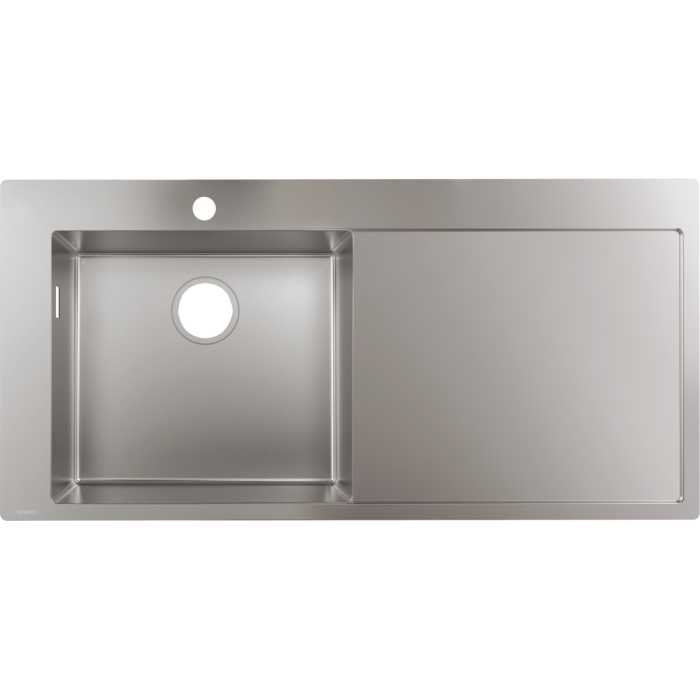 Нержавеющая сталь раковина HANSGROHE 1045 x 510 мм, правая, 43331800