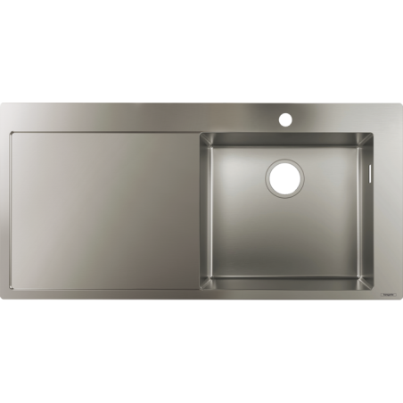 Stainless steel sink HANSGROHE 1045 x 510 mm, left, 43306800