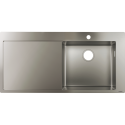 Stainless steel sink HANSGROHE 1045 x 510 mm, left, 43306800