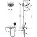 Dušisüsteem termostaadiga HANSGROHE Pulsify S, 24241000