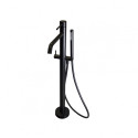 Floor-mounted bath mixer PAFFONI Light, black-matt
