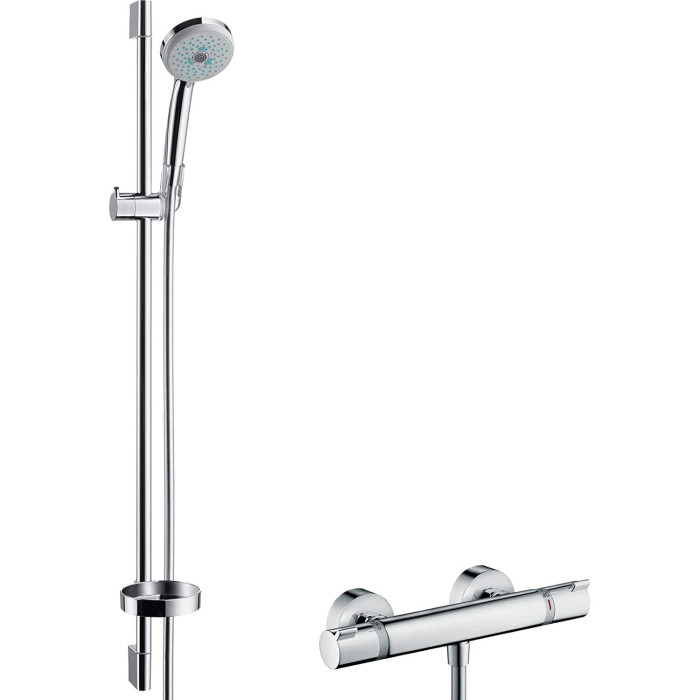 Thermostatic shower mixer with 95.8 cm shower stand HANSGROHE Croma 100, 27035000