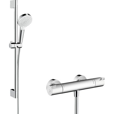 Термостатический душевой смеситель с душевым стойком HANSGROHE Crometta 66,9 см, 27812400