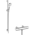 Термостатический душевой смеситель с душевым стойком HANSGROHE Crometta, 27813400, высотой 95,9 см