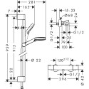 Thermostatic shower mixer with 95.9 cm shower stand HANSGROHE Crometta, 27813400