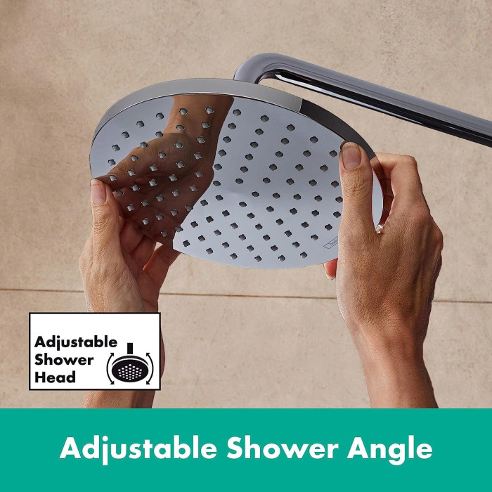 Thermostatic rain shower system with spout for bathtub HANSGROHE Vernis Blend 200 1jet, 26079000