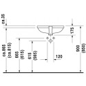The advantage of the DURAVIT D-code 525x320 mounted under the countertop, 0338490000