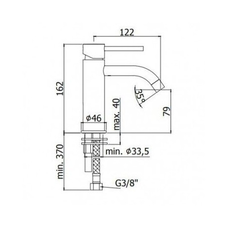 Bidet mixer PAFFONI Light, LIG131NO