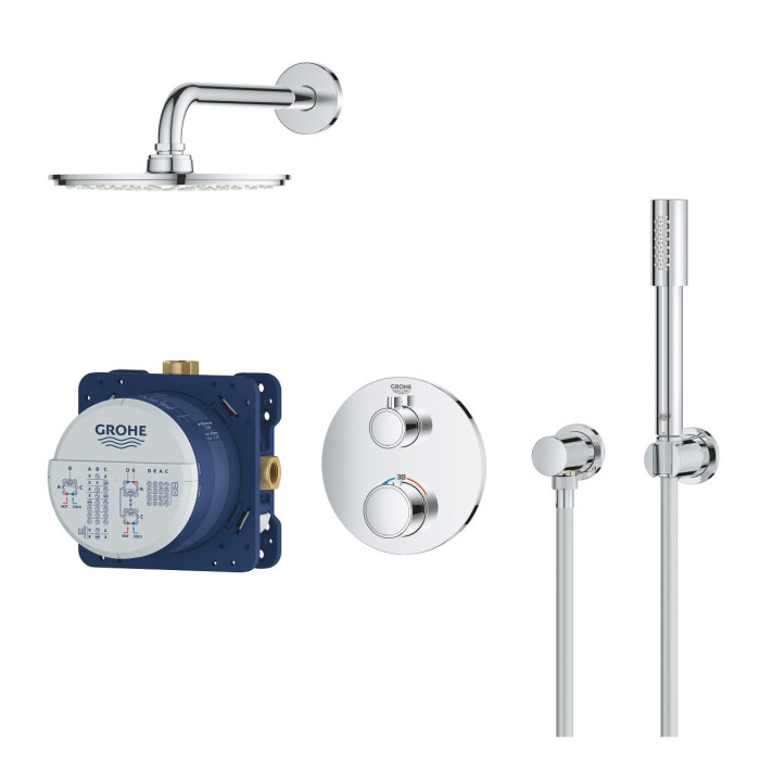 Built-in thermostatic shower set GROHE Grohtherm Rainshower Cosmopolitan 210, 34732000