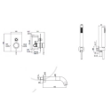 ALPI Blue concealed bath system, black-matt