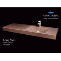 Stone composite furniture washbasin PAA Long Step, 1500 x 490 mm, ILS1500/L/00
