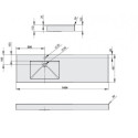 Kivimassist mööblipesu PAA Long Step, 1500 x 490 mm, ILS1500/K/00