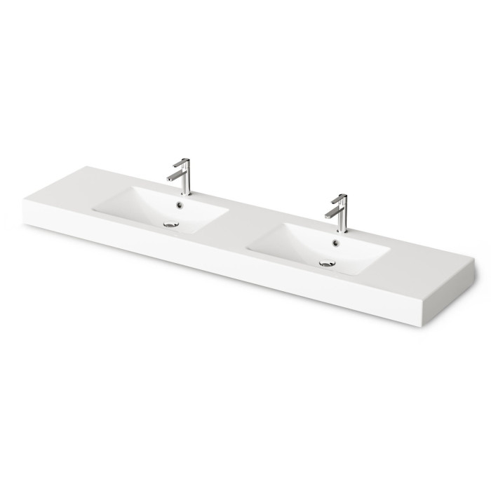 Умывальник из каменной массы PAA Long Step Duo, 2100 x 490 мм, ILSW/00