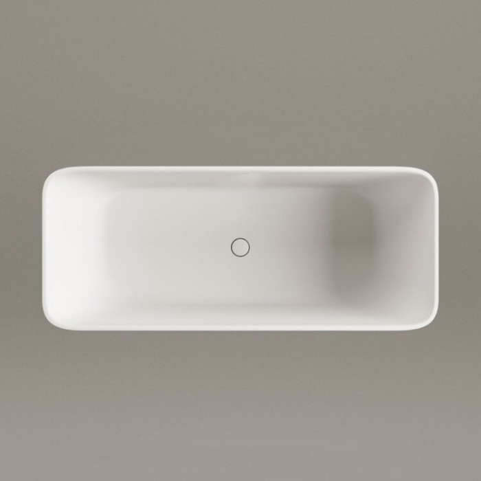 Stone composite bathtub PAA Quadro Silkstone, 700 x 1590 mm, VAQUABSS/00