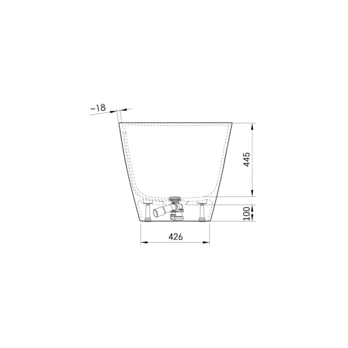 Kivimassist vann PAA Quadro Silkstone, 700 x 1590 mm, VAQUABSS/00