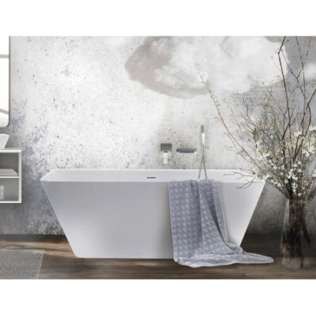 Ванна из каменной массы PAA Quadro Wall Silkstone Графит, 750 x 1600 мм, VAQUAS/01