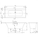 Ristkülikukujuline vann VILLEROY & BOSH Subway 3.0 Duo 750 x 1700 mm, UBQ170SBW2DV-01