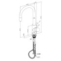 Смеситель для раковины с дозаторами для мыла VILLEROY & BOCH Umbrella Flex, 92540003+92362003