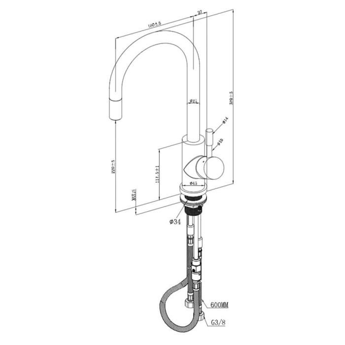 Смеситель для раковины с дозаторами для мыла VILLEROY & BOCH Umbrella Flex, 92540003+92362003