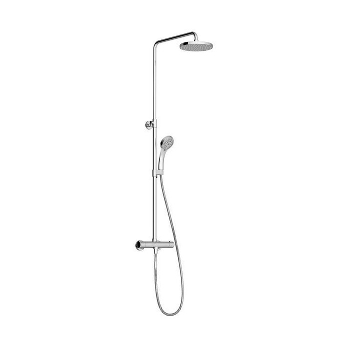 The RAVAK Transformatorius shower stand with a thermostatic mixer is the shower set X070058.