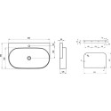 Washbasin with hole for mixer RAVAK Yard 800, XJX01280002