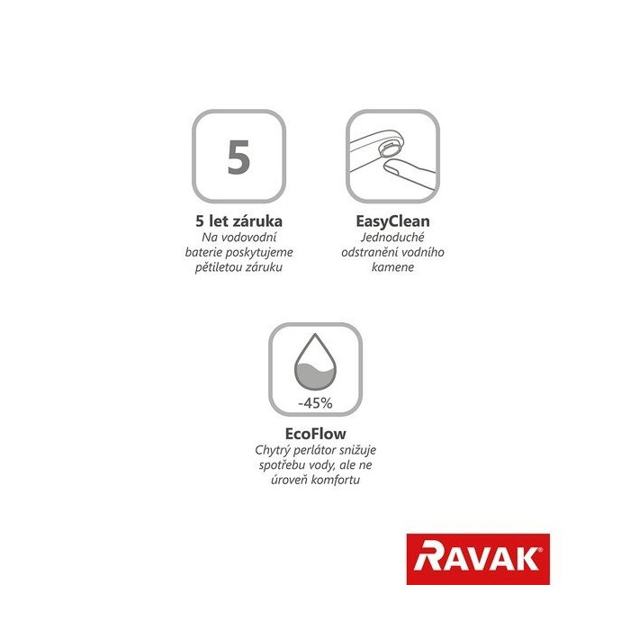Built-in sink mixer with built-in part RAVAK Espirit, X070278+X070231