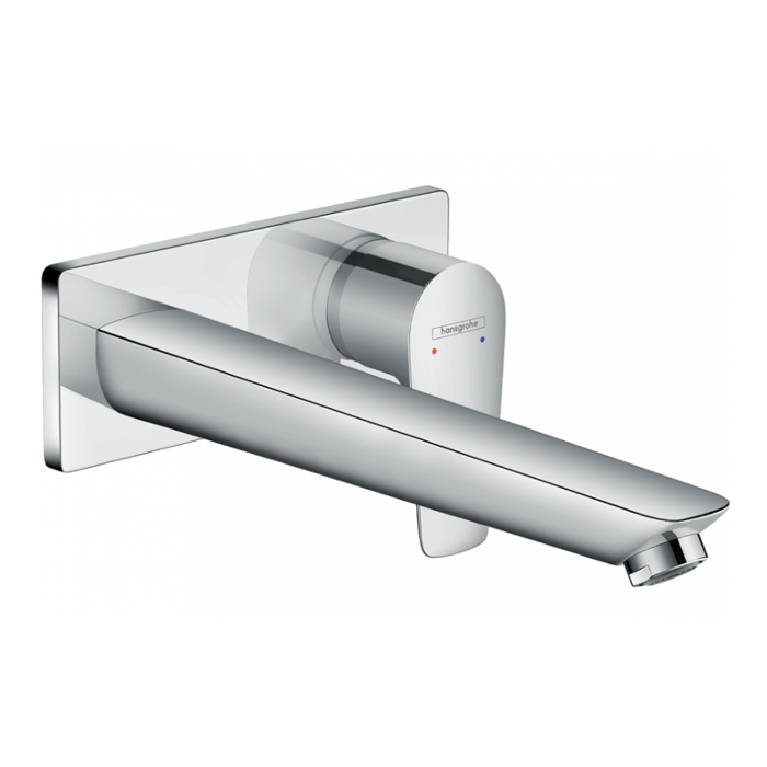 Seinale paigaldatav segisti kraanikausile koos seinale paigaldatava osaga HANSGROHE Talis E 225 mm, 71734000+13622180