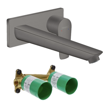 Seinale paigaldatav segisti kraanikausi jaoks koos seinale paigaldatava osaga HANSGROHE Talis E 225 mm, 71734340+13622180
