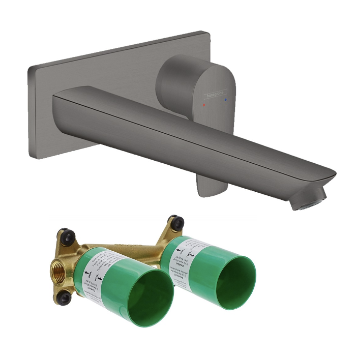 Seinale paigaldatav segisti kraanikausi jaoks koos seinale paigaldatava osaga HANSGROHE Talis E 225 mm, 71734340+13622180