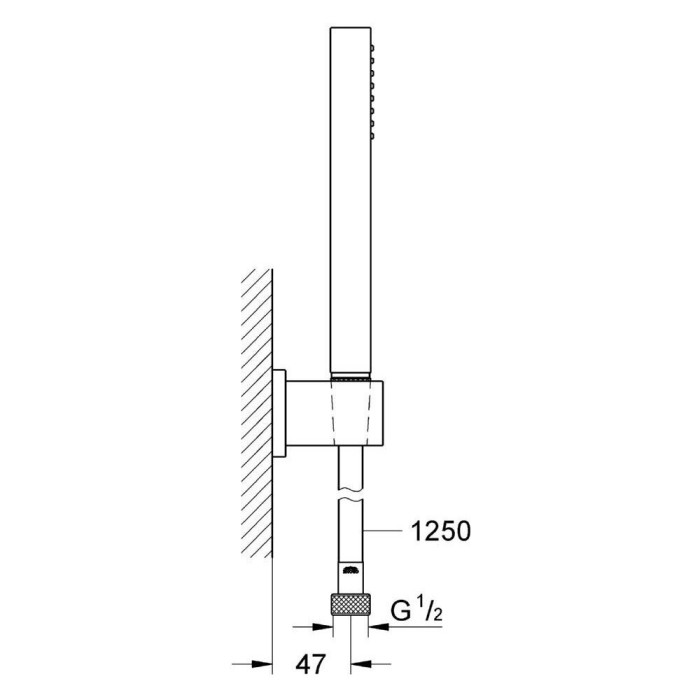 GROHE Euphoria Cube Stick Shower Set, 27702000