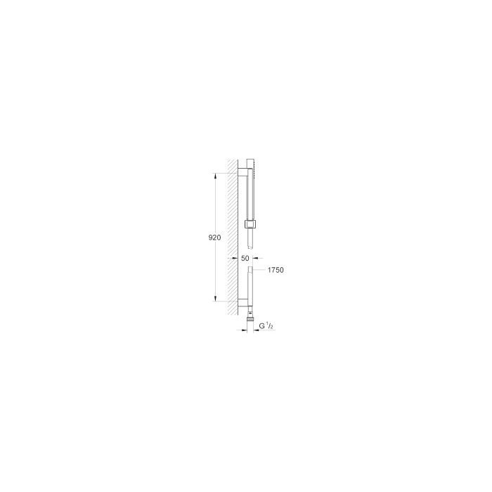 Dušiposti komplektid GROHE Euphoria Cube Stick 920 mm, 27700000