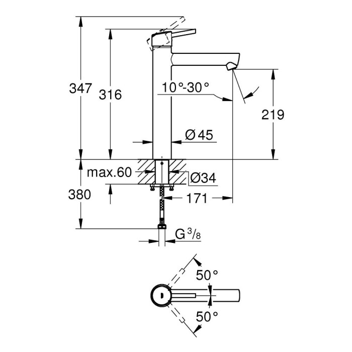 Segisti valamu GROHE Concetto XL, 23920001